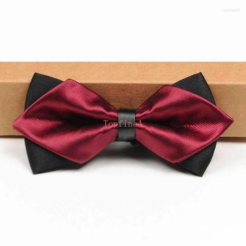 Bow Ties Bowtie Mens Wedding Justerbara tillbehör Neck slips Navy Förbunden Bourgogne Vuxen Blue Neckwear Party Mn62