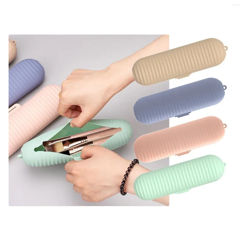 Förvaringslådor Makeup Brush Organizer stor kapacitet Macaron Portable Travel