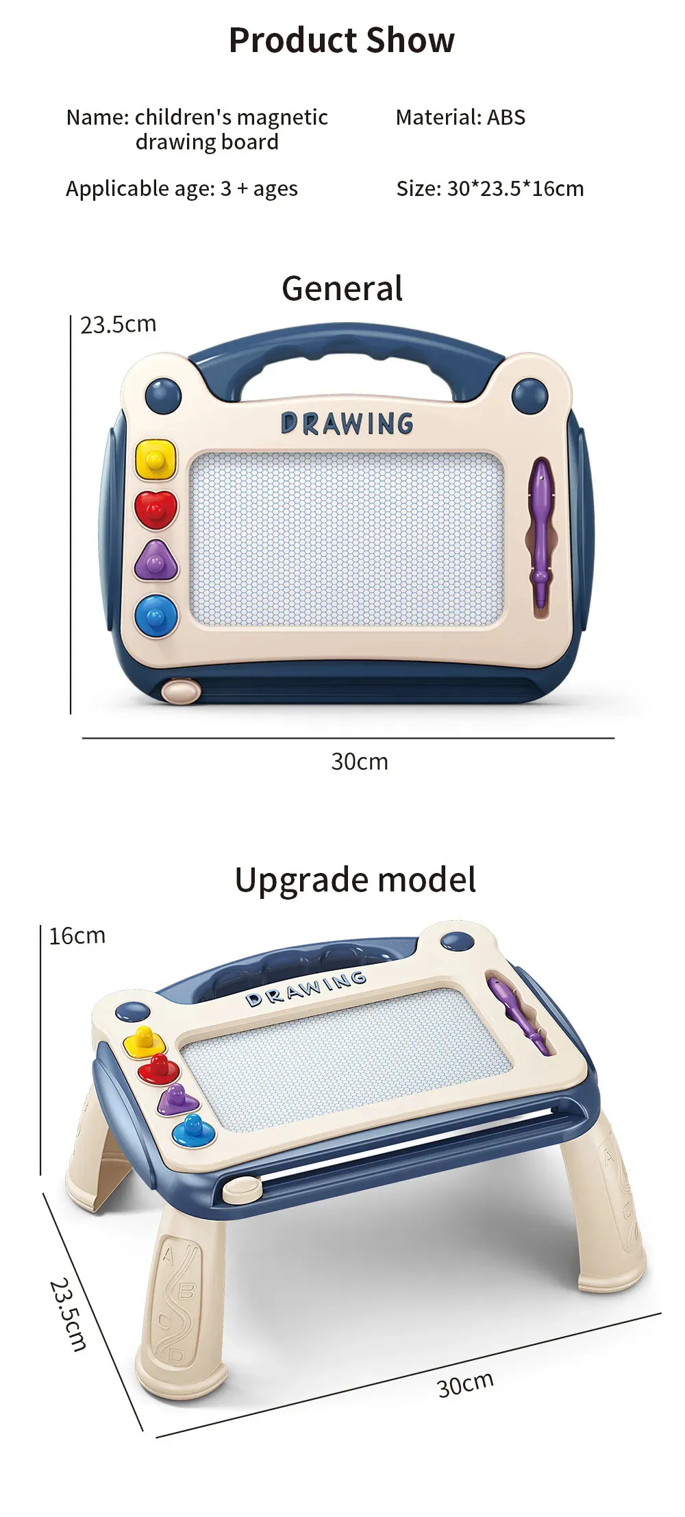 Draagbaar magnetisch whiteboard met cijfers voor kinderen
