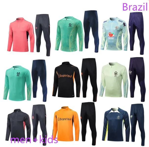 22 23 World Brazil Tracksuit Suit Succer Jersey G.Jesus Coutinho 22 23 Camiseta de Futbol Richarlison Football Shirt Maillot Kids Kit Cup Train Train Train Long