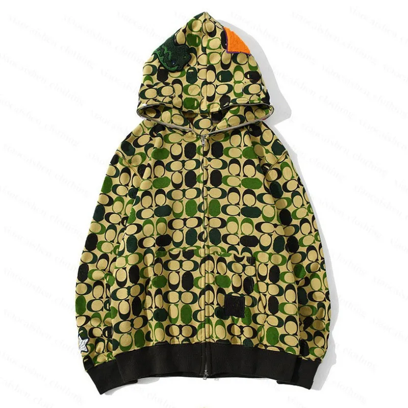 Bape Cheap Sharks Hoodies Full Zip Up Mens Womens Fashion Men Deisigners Black White Jacket Man High Quality Casual Sweatshirts