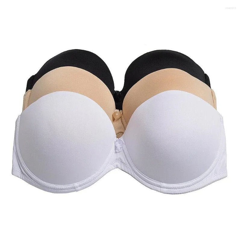 Bras Vgplay White Bra Strapless Push Up Non Slip Lingerie Transparent Band  Strap Womens Plus Size For Big Breast 32 44 C D E F From Suifengpiao14,  $50.77