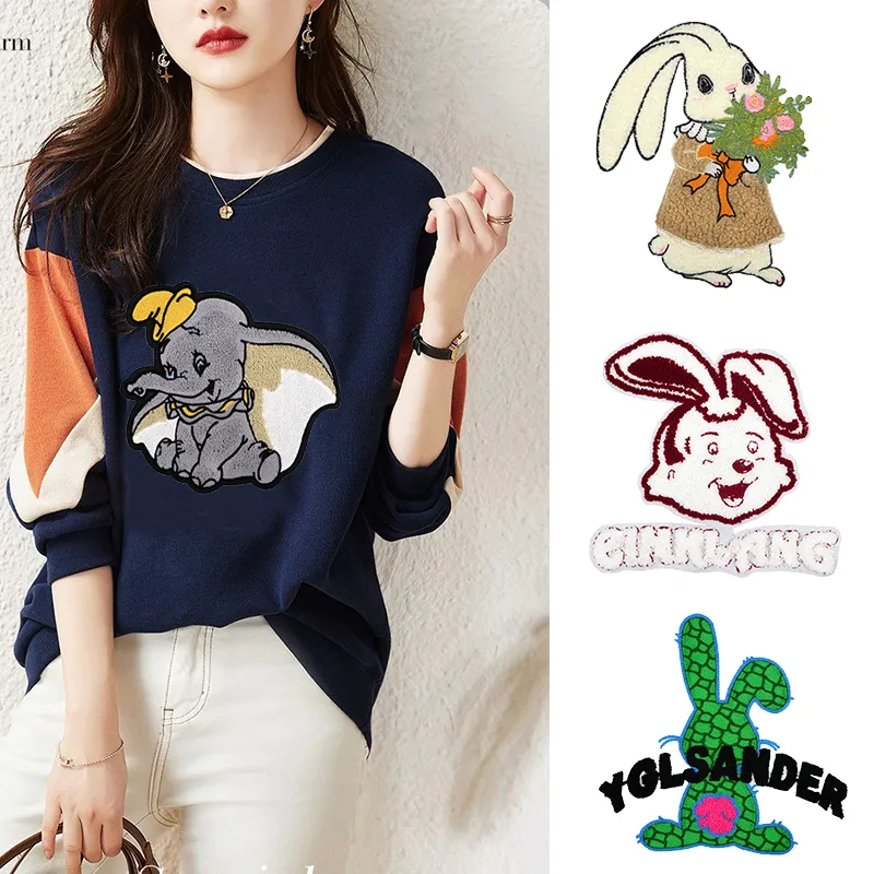 Garments Logo Rabbit DHgate.com:Embroidered Rabbit Pattern Sew-on Patch for Clothing ...