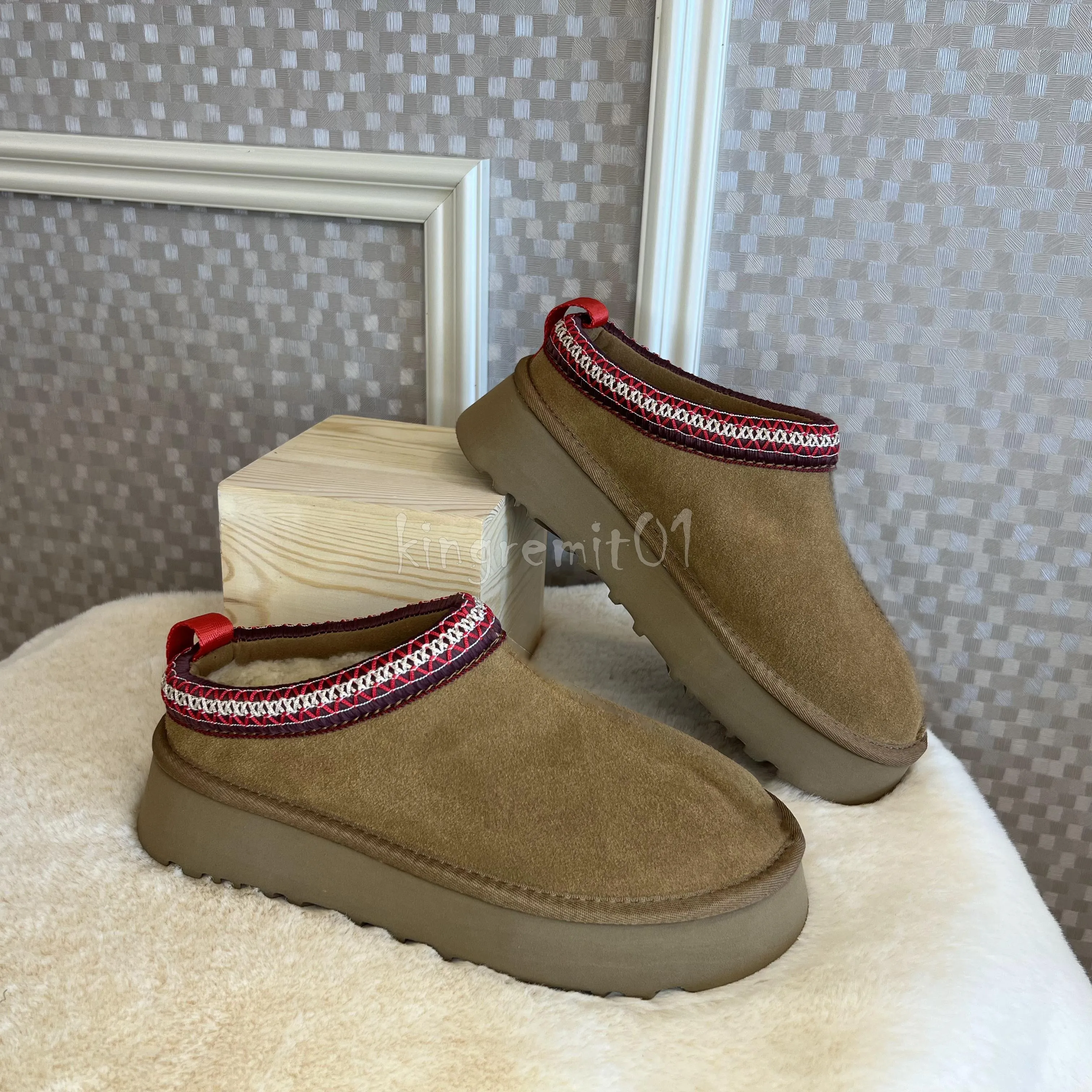 Designer Slipper Dames Slippers Suede Booties Platform Laarzen Australië Boot Fashion Winter Slides