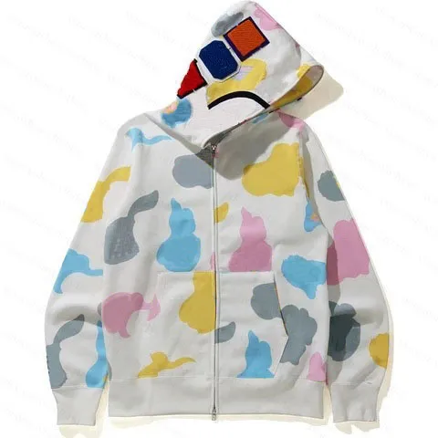 marque Sweats à capuche pour hommes Bapes Sweat à capuche Hiphop Bapesta Sweat à capuche Bapes Chemise Shark Designer Sweats à capuche Zipper Sweatshirts Veste camouflage chaud chaussures bapesta à capuche DFPE