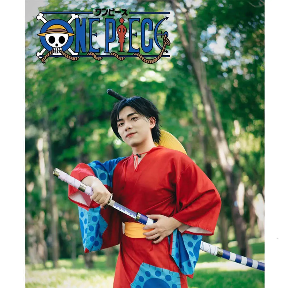One Piece Luffy Costume - Red Kimono Luffy Cosplay, roupa do luffy