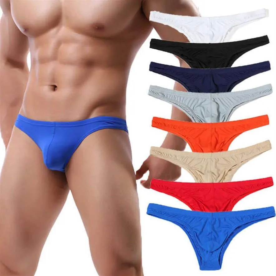 4 pçs lotes sexy roupa interior masculina jockstrap ultra fino gelo seda mini cuecas calcon homme gay calcinha calzoncillo hombre deslizamento tangas x0207r