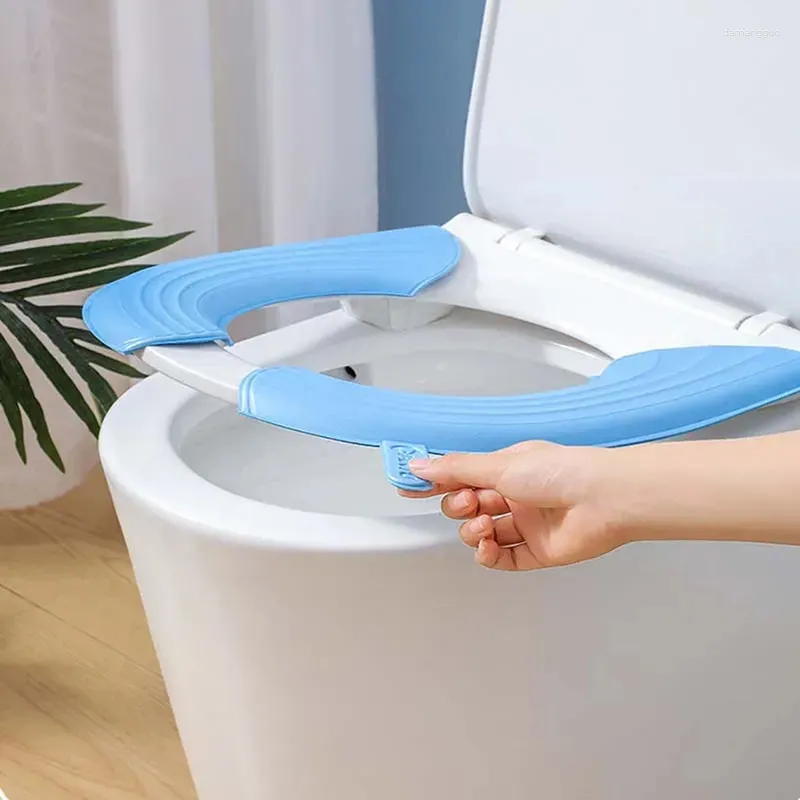 Housses de siège de toilette, coussin imperméable, housse Portable universelle avec poignée EVA épaisse, bain lavable Non sale