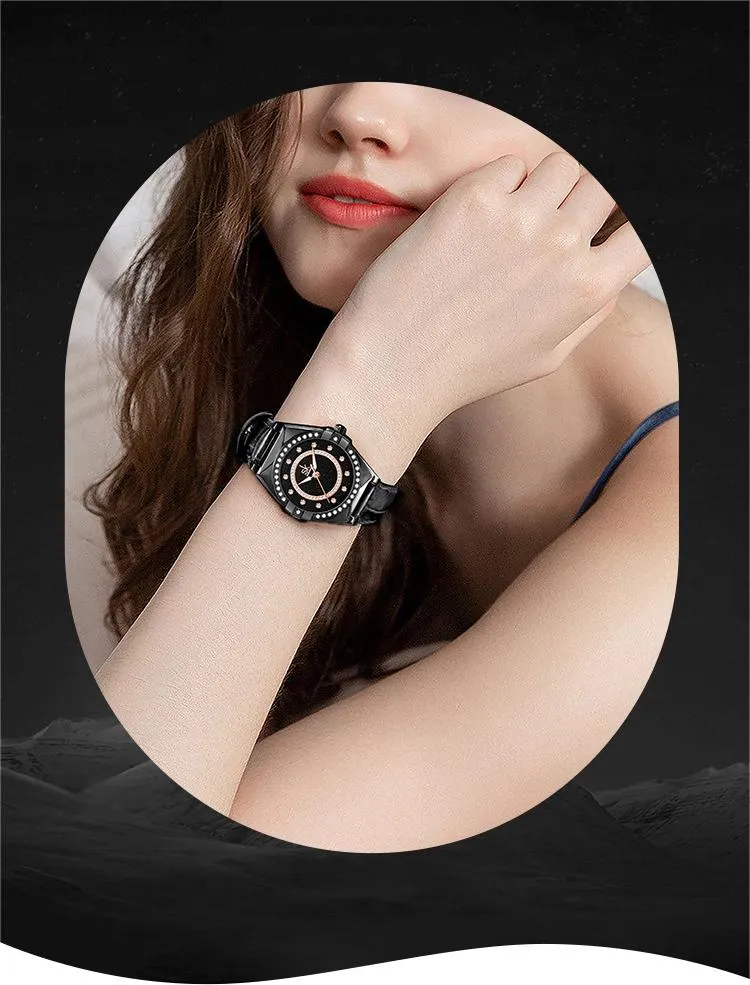 Женские часы, роскошные дизайнерские часы с кварцевой батареей, модные водонепроницаемые кожаные часы ограниченной серии, 30 мм