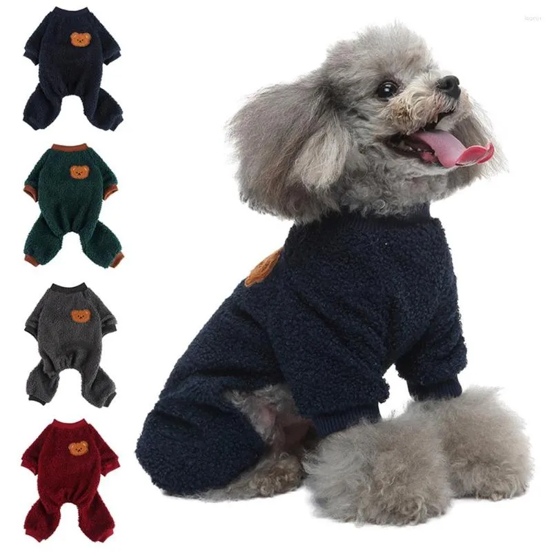Hondenkleding Harige Winter Herfst Huisdier Pyjama Warme Dikke Jumpsuit Kleding Teddy Puppy Kat Houden Voor XS-XL