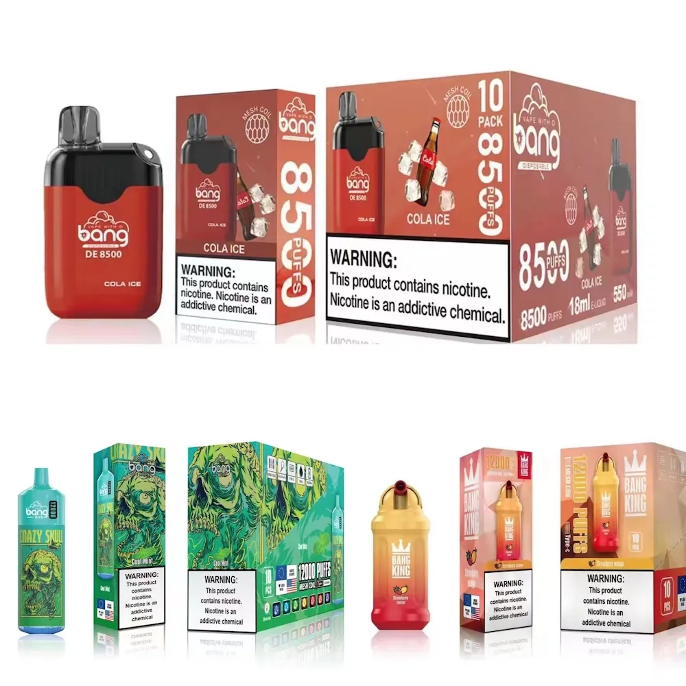 Bang Vapes 8500 Puffs King 12000 Box 12k Disposable Vape Desechable