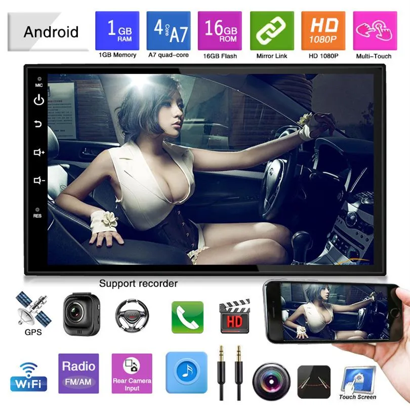 CAR DVD Player 7 Inch GPS Universal Navigation MP5 Radio RDS Video Outpart 9 1 System271x