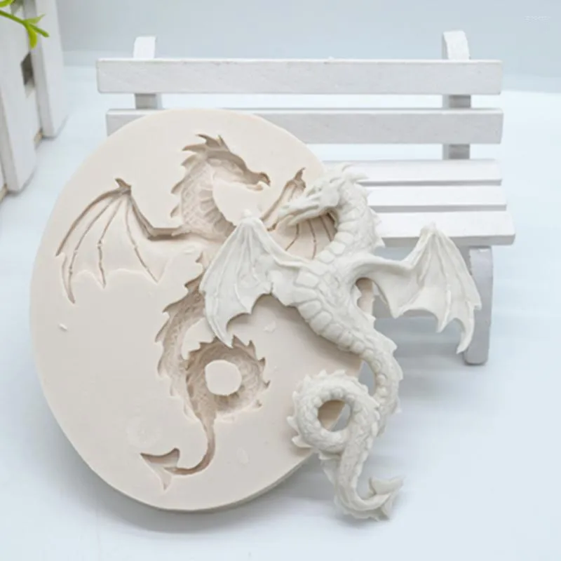 베이킹 몰드 Luyou 3D Dragon 실리콘 수지 금형 페이스트리 퐁당 곰팡이 웨딩 케이크 장식 도구 부엌 액세서리