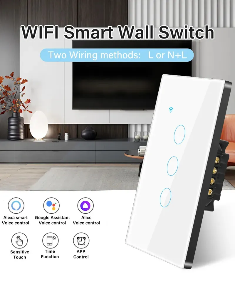 Smart Switch Alexa No Funciona Sin Cable Touch Wall Light Tuya