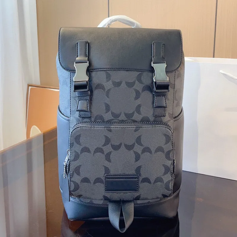 Klasyczny męski designer plecak w stylu plecaku skórzana klapka Flip High Carel School Outdoor Casual Travel Bag Pack