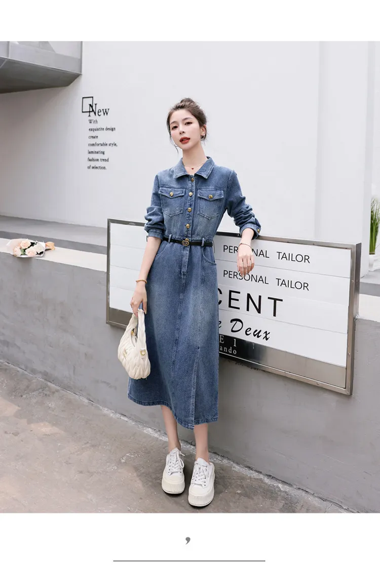 【海外限定】Sandroスカート☆Ruffle-Hem Side-Pocket Denim Min Denim Skirt Sandro Washed Denim Midi Dress From