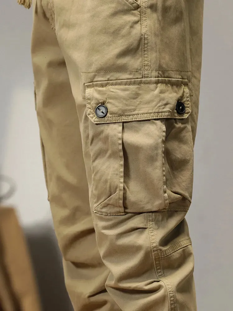 Mens Pants MultiPockets Spring Summer Cargo Pants Men Streetwear Zipper ...