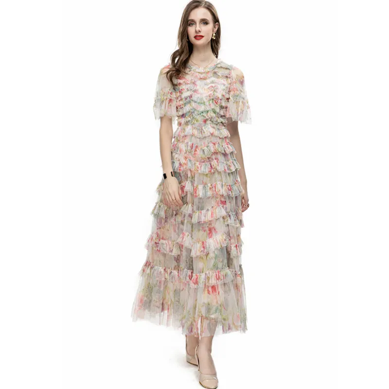 Womens Runway Dresses O Neck Short Sleeves... From Xbeauty, $85.07 |  DHgate.Com