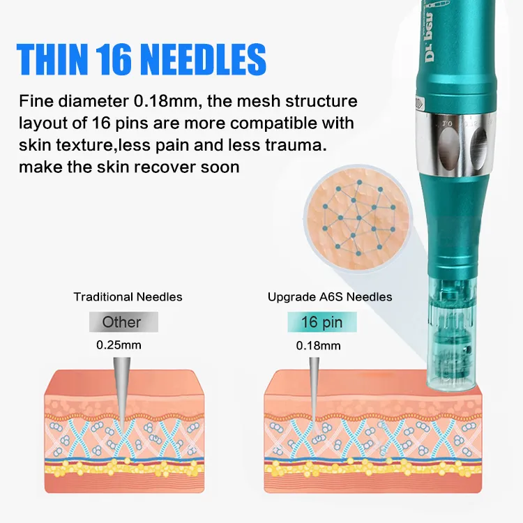 Best microneedling pen derma roller pen Rechargeable Derma Microneedle with needle cartridges for scar removal Mesotherapy home use Best microneedling a6s dr pen with needle cartridges home use - Honkay microneedling pen,dermapen microneedling,microneedling pen dr pen,dermapen a6s,dr pen a6s
