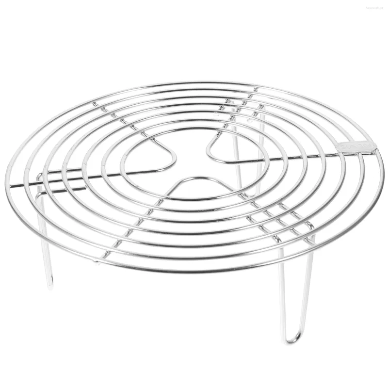 Double Boilers Rack Steamer Steam Trivet Stand Cookingsteaming Pot Round Cooling Baking Cooker Steel Pressure Stainless Egg Basket Tray Wire