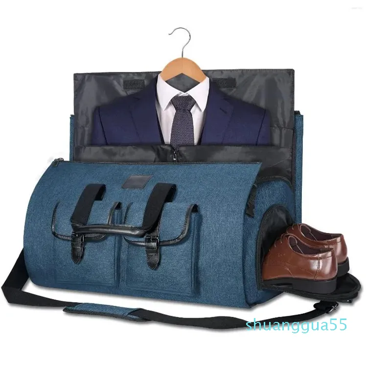 Worki DUFFEL Błękitne wielofunkcyjne mężczyzn do przechowywania torba podróżna duża pojemność bagażowa torebka męska wodoodporna kieszeń