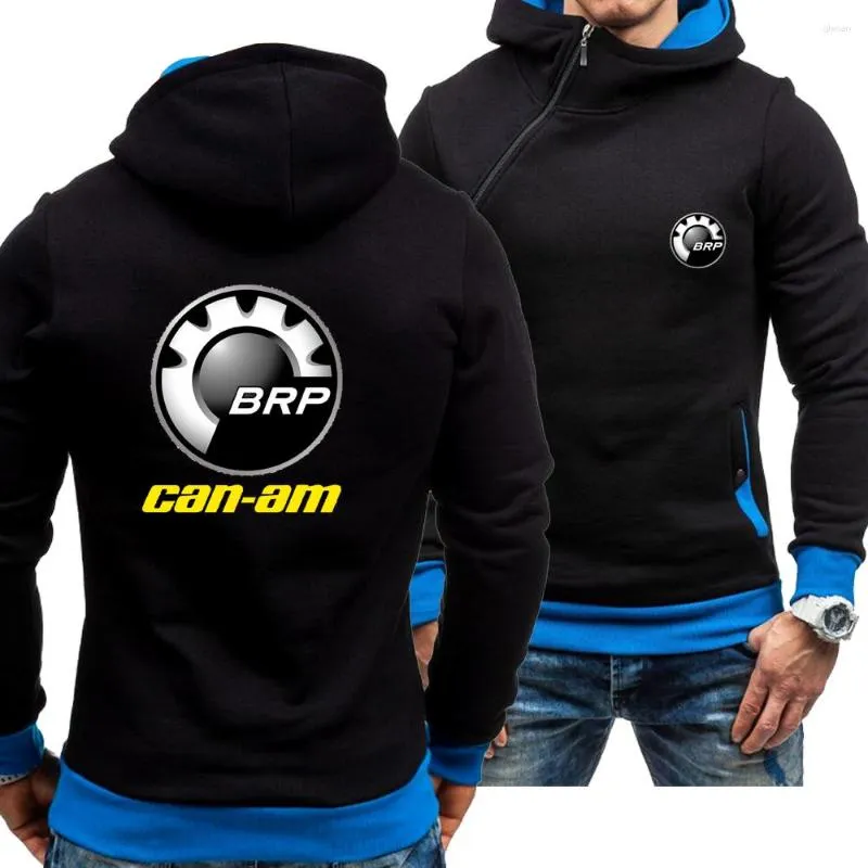 Herrtröjor 2023 Casual Spring Autumn Hoodie BRP CAN-AM LOGO SKEW ZIPPER Långärmad mode Zip Hoody Sweatshirt