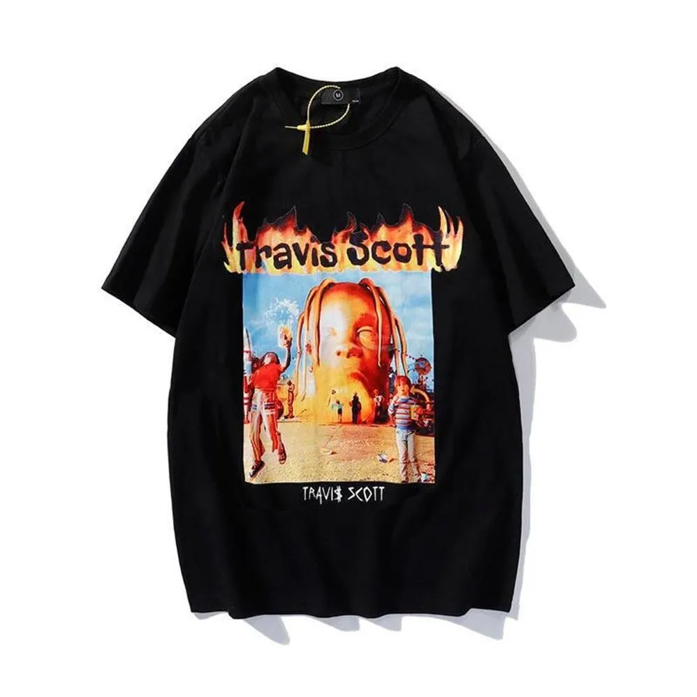 男性Tシャツヨーロッパとアメリカンヒップホップアルファベットプリントクールなトップカップルカジュアルルーズファッションブランド男性と女性の311J