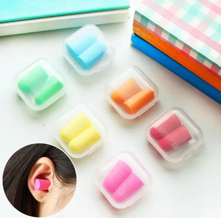 New Sale bullet shape Foam Sponge Earplug Ear Plug Keeper Protector Travel Sleep Noise Reducer 