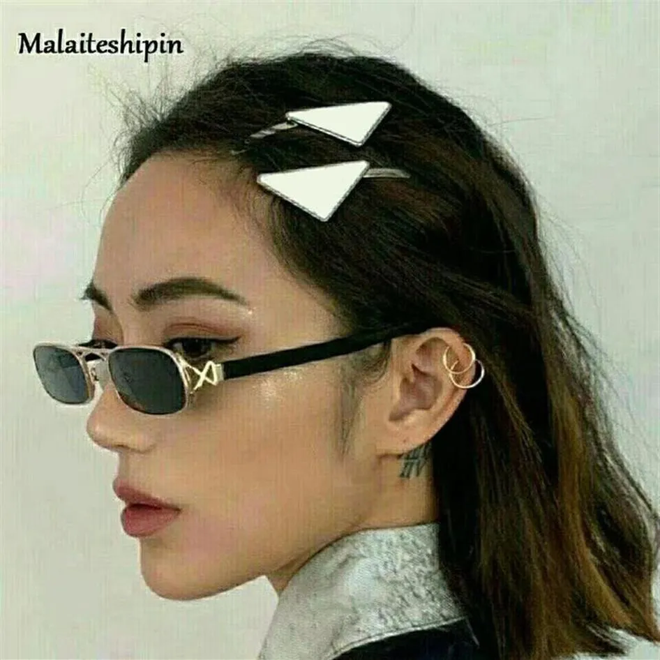 two pieces 21ss women hair clips luxury fashion Barrettes TISCO material inverted triangle design Retro leather with European and 304F