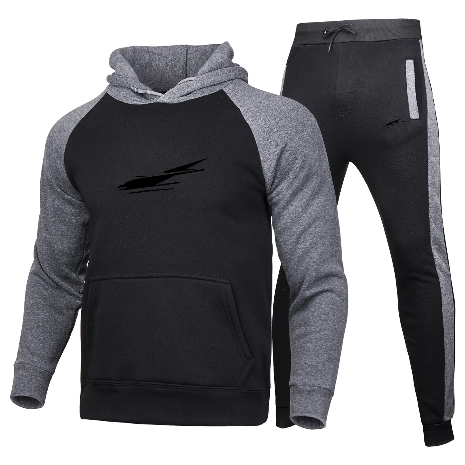 Man sport sweat suit plus size woman jogger pant suit Hooded Sportswear Jackets Pants 2 Piece Sets Hip Hop Running Sports Suit Winter Track suit sweatsuit set