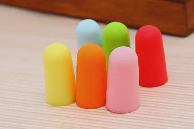 New Sale bullet shape Foam Sponge Earplug Ear Plug Keeper Protector Travel Sleep Noise Reducer 