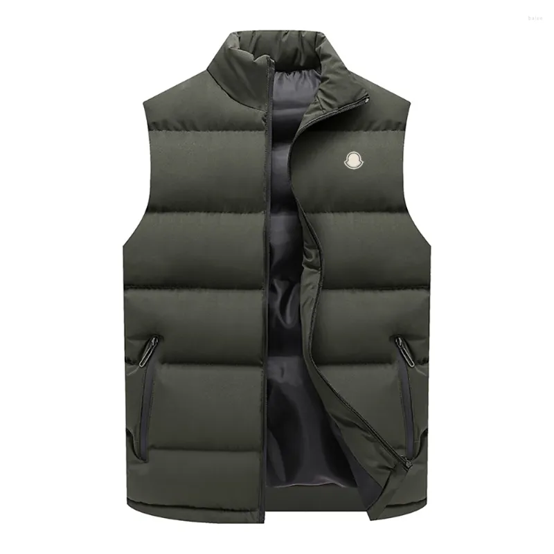 Mens Autumn Winter Sleeveless Jacket - Warm Padded Vest
