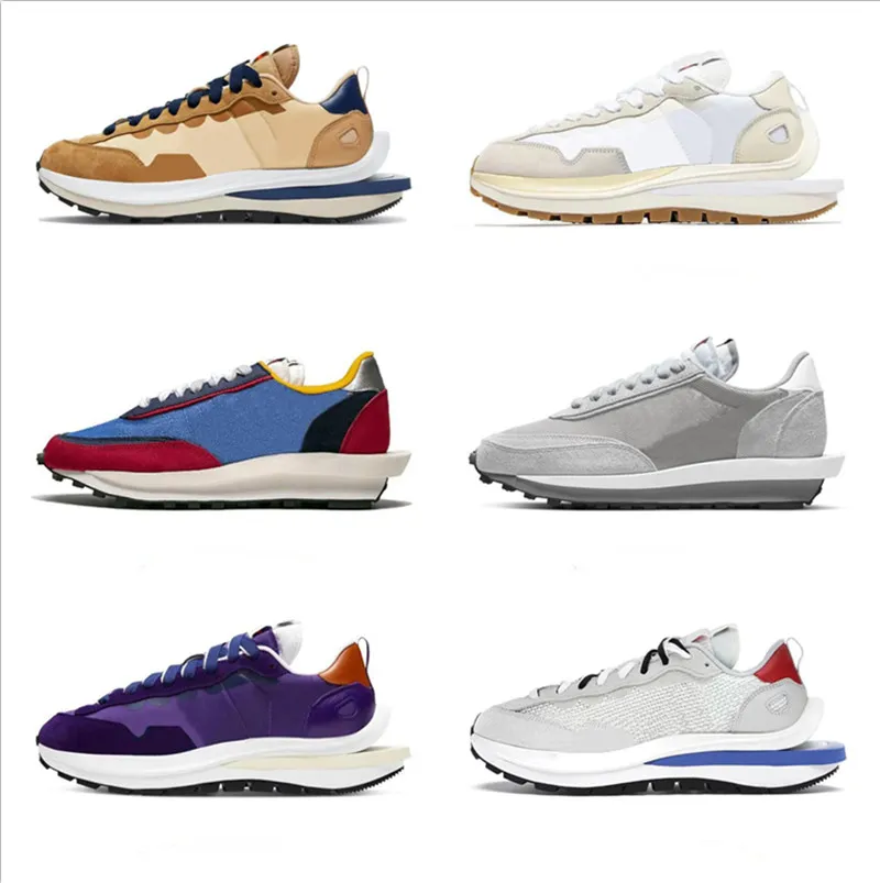 Ldwaffle saCai Sneakers kapcie fragment design poczerniał niebieski dym szary zakrzep pomarańczowy ldv waflowy sosny zielony szczyt biały czarny