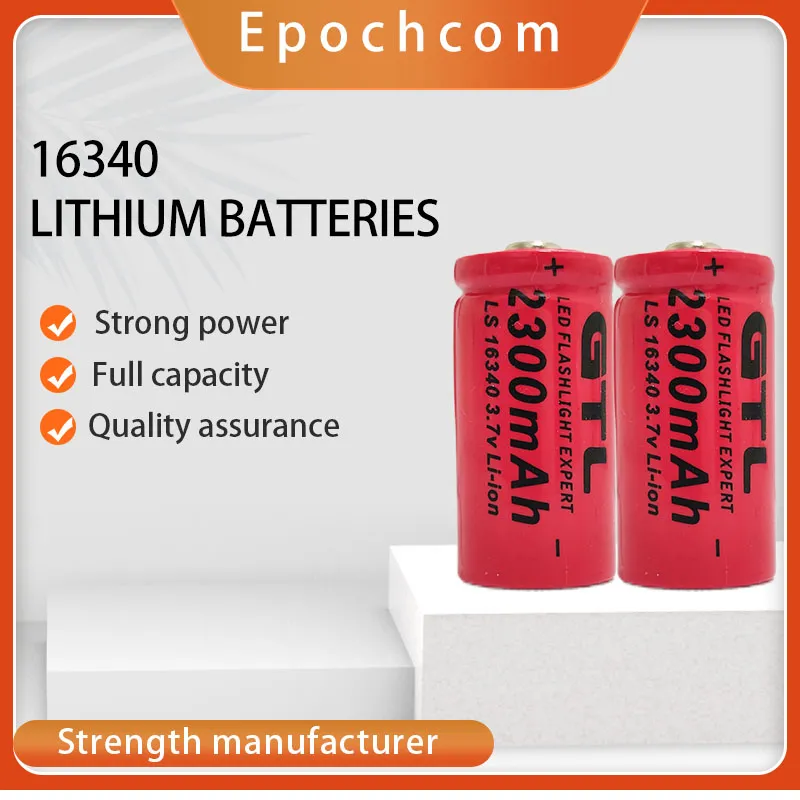 cr123 gtl 16340 2300mah 3 7v rechargeable lithium battery Flashlight laser pen battery