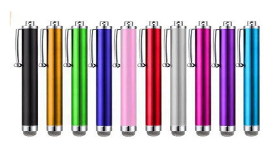 90 Touch Screen Pen Metal Capacitive Screen Stylus Pens For Samsung iPhone Cell Phone Tablet PC 10 Colors548y7555753