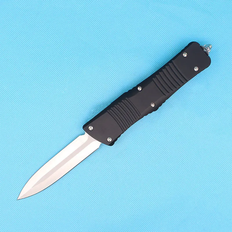 High End Auto Tactical Knife D2 (3.8" Hand Satin) Double Action Blade CNC Aviation Aluminum Handle Survival knives with Repair Tool