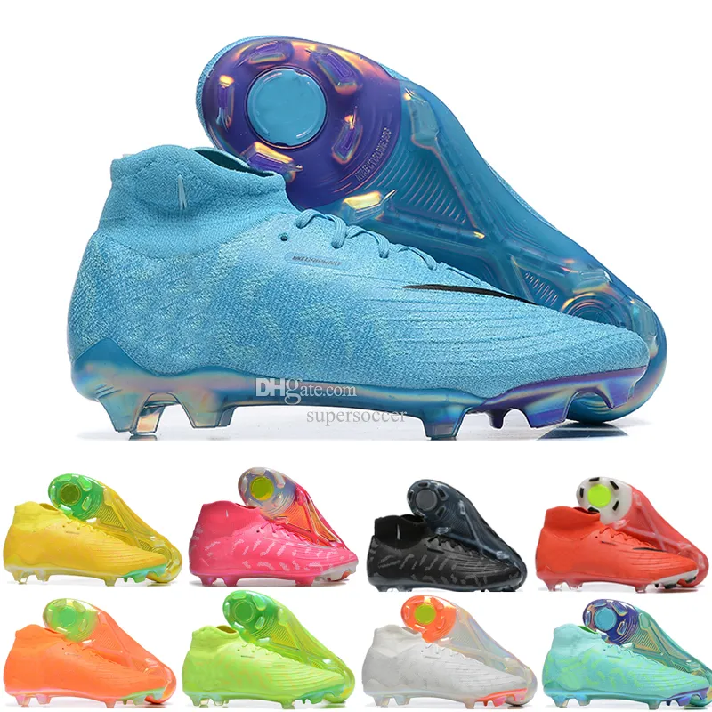 رجال فانتوم لونا نخبة FG TF Football Boot Youth Lunas Soccer Cleats Shoes Girls Lunar GX 2 Cleat American Foot Ball Boots صفراء بيضاء