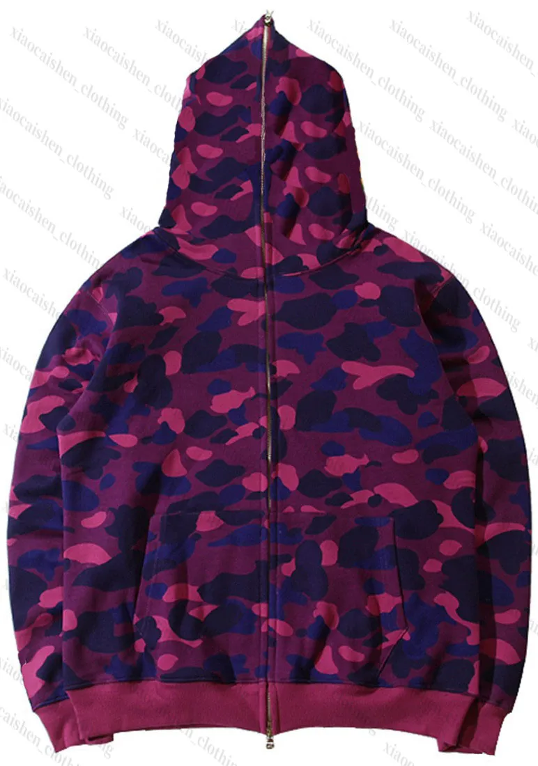 Billiga hajar hoodies full zip up mens kvinnor mode män deisigners svart vit jacka man hög kvalitet casual tröjor sta hoodies d9