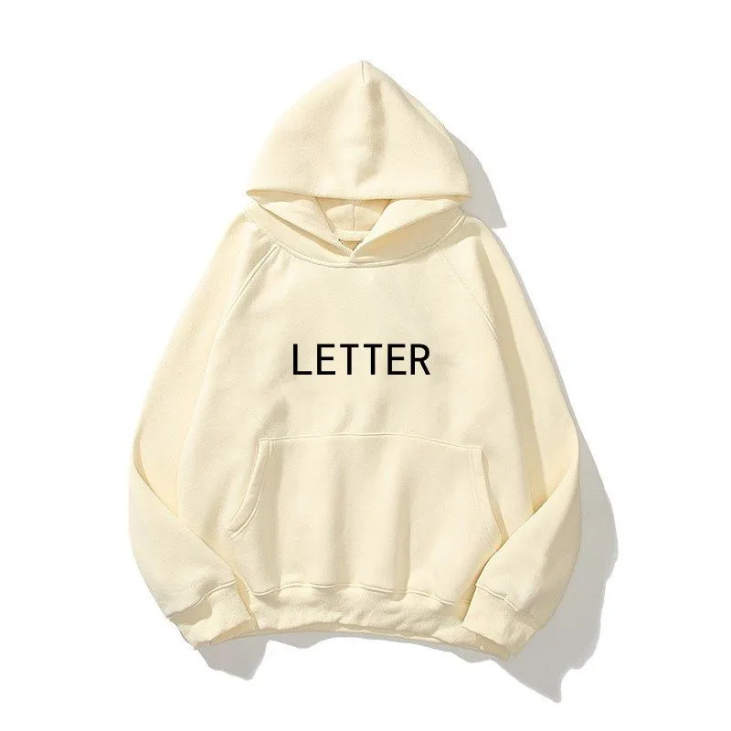 Mens Casual Letter Print Hoodie And Jogger Sweatsuit Set In Various