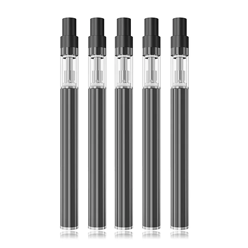 Bobine en céramique jetable 0,5 ml 1 ml avec trou d'admission de 2 mm Cartouche de vaporisateur en verre Batterie rechargeable 400 mAh avec chargeur USB pour huile épaisse