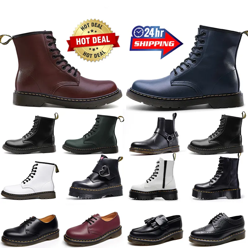 Designer dr martins laarzen doc martens laars martin heren dames luxe sneakers lederen klassieke enkel korte laarsjes zwart wit wintersneeuw buiten warme schoenen