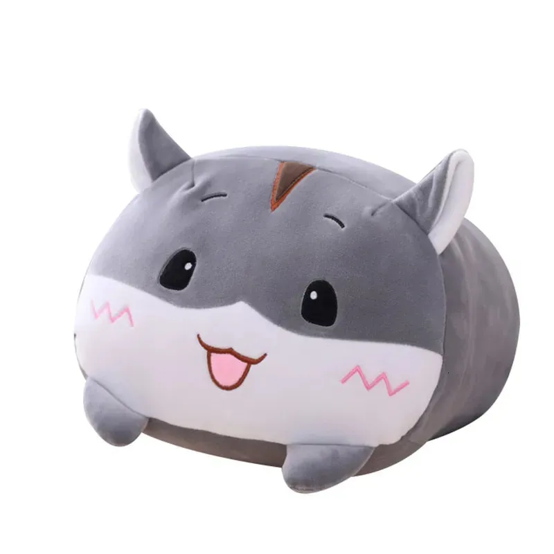 Pluszowe lalki dekompresyjne 1PCS 20 cm szara szalunka nadziewana zwierzę zwierzęcia miękka lalka Poduszka Bożego Narodzenia Prezenty Briendday Darów Cuzyj Kawaii Plushie 231007