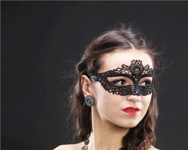 Sexy Lovely Black Lace Halloween masquerade masks Party Masks Venetian Party Half Face Mask For Christmas