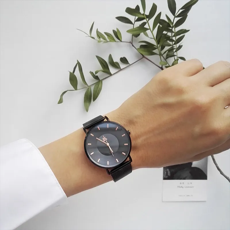 Relógio feminino relógios de alta qualidade luxo moda minimalista à prova dwaterproof água relógio milão com relógio de quartzo