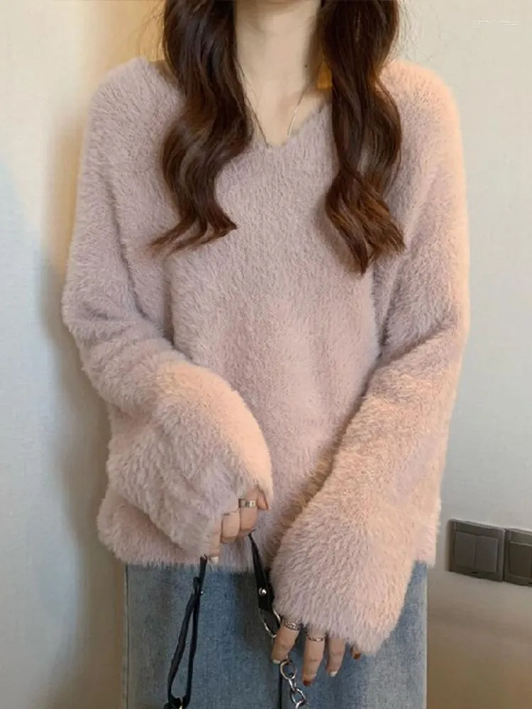 Ladies top fluffy jumper
