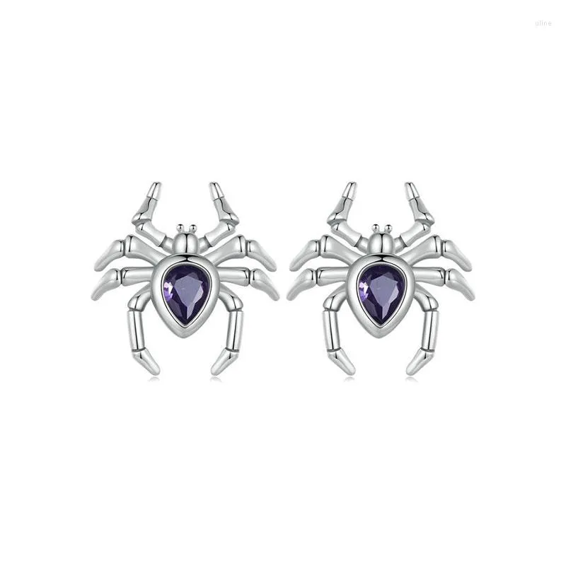 Stud Earrings Self Product Spider 925 Sterling Silver Charms Sapphire Fine Jewelry Making Fit Original Women Gift Bracelet Party