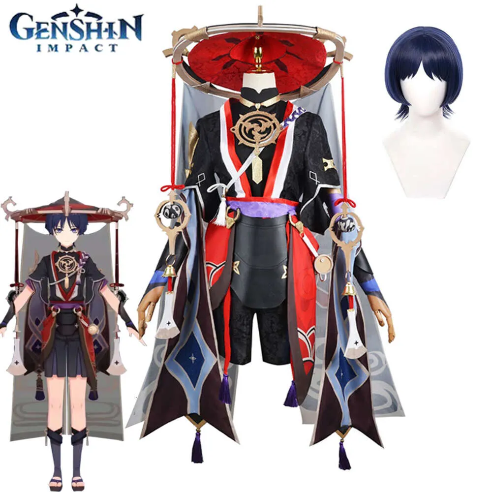 Genshin Impact Scaramouche Cosplay Costume Uniform Suits Full Set Outfit Balladeer Kunikuzushi Halloween Costume för MenCosplay