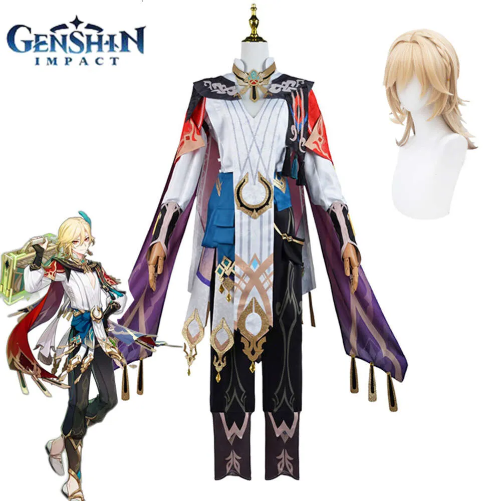 Kaveh Cosplay Genshin Impact Cosplay Costume Game Uniform Wig Sumeru Anemo Suit Accessories Halloween Party Costume For MenCosplay