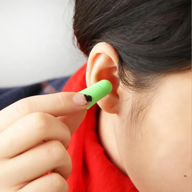 New Sale bullet shape Foam Sponge Earplug Ear Plug Keeper Protector Travel Sleep Noise Reducer 