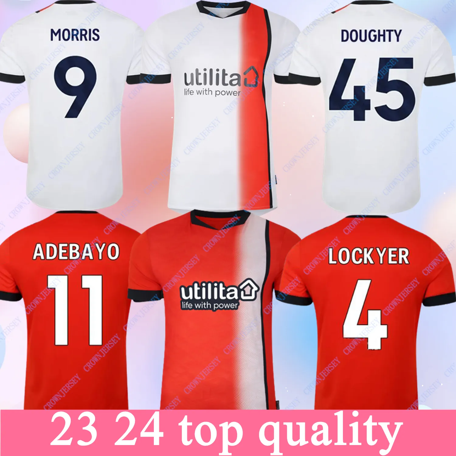 2023 2024 Luton Town voetbalshirts BRADLEY 23 24 Burke Hartson Billy Bingham Curtis Lansbury Donaghy Berry Givens Mick thuis weg shirt voetbalshirt